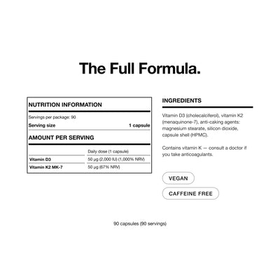 Complex Vitamin D3+K2 MK-7